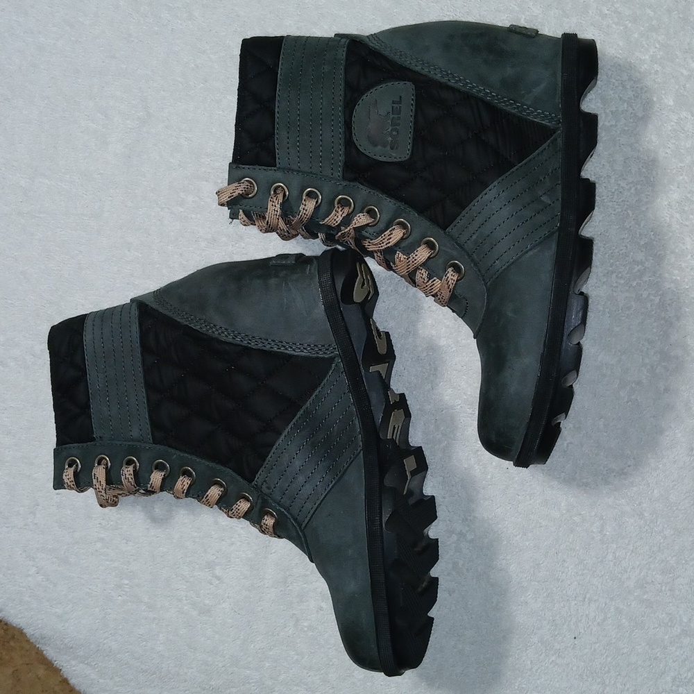 SOREL Lexi Wedge Bootie Hiker Gray Size 9.5